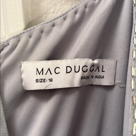 NWT Mac Duggal Silver Beaded Gown GORGEOUS - Picture 6 of 14